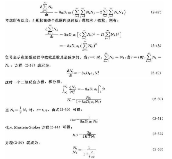 四川PAC混凝劑的混凝動(dòng)力學(xué)之異向凝聚動(dòng)力學(xué)